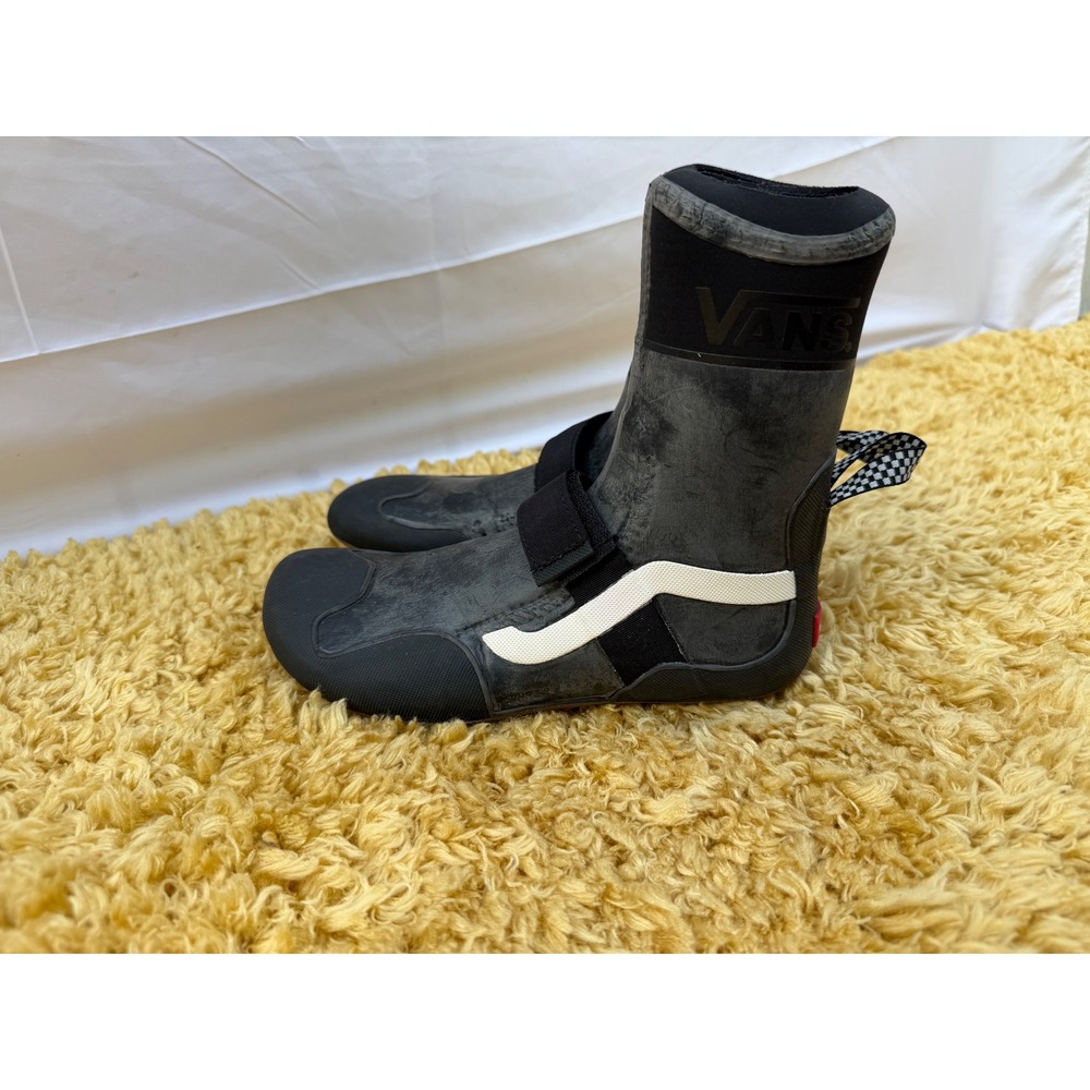 Vans Surf Boot Hi Black White Neoprene Wetsuit Booties Women 8.5 Men 7